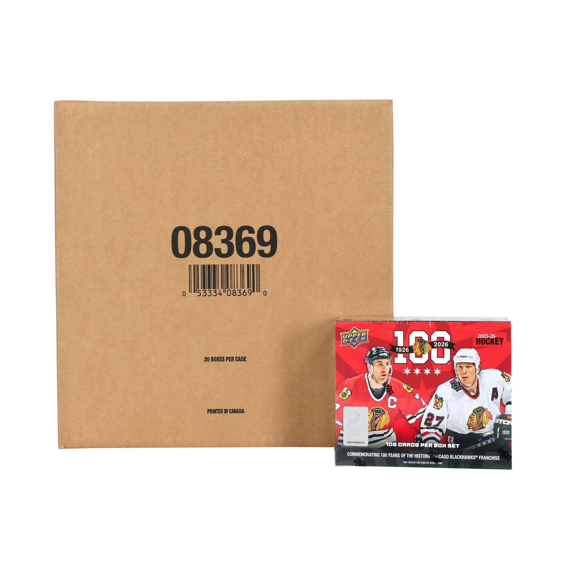 2025/26 Upper Deck Chicago Blackhawks Centennial Hockey Box 20-Set Case