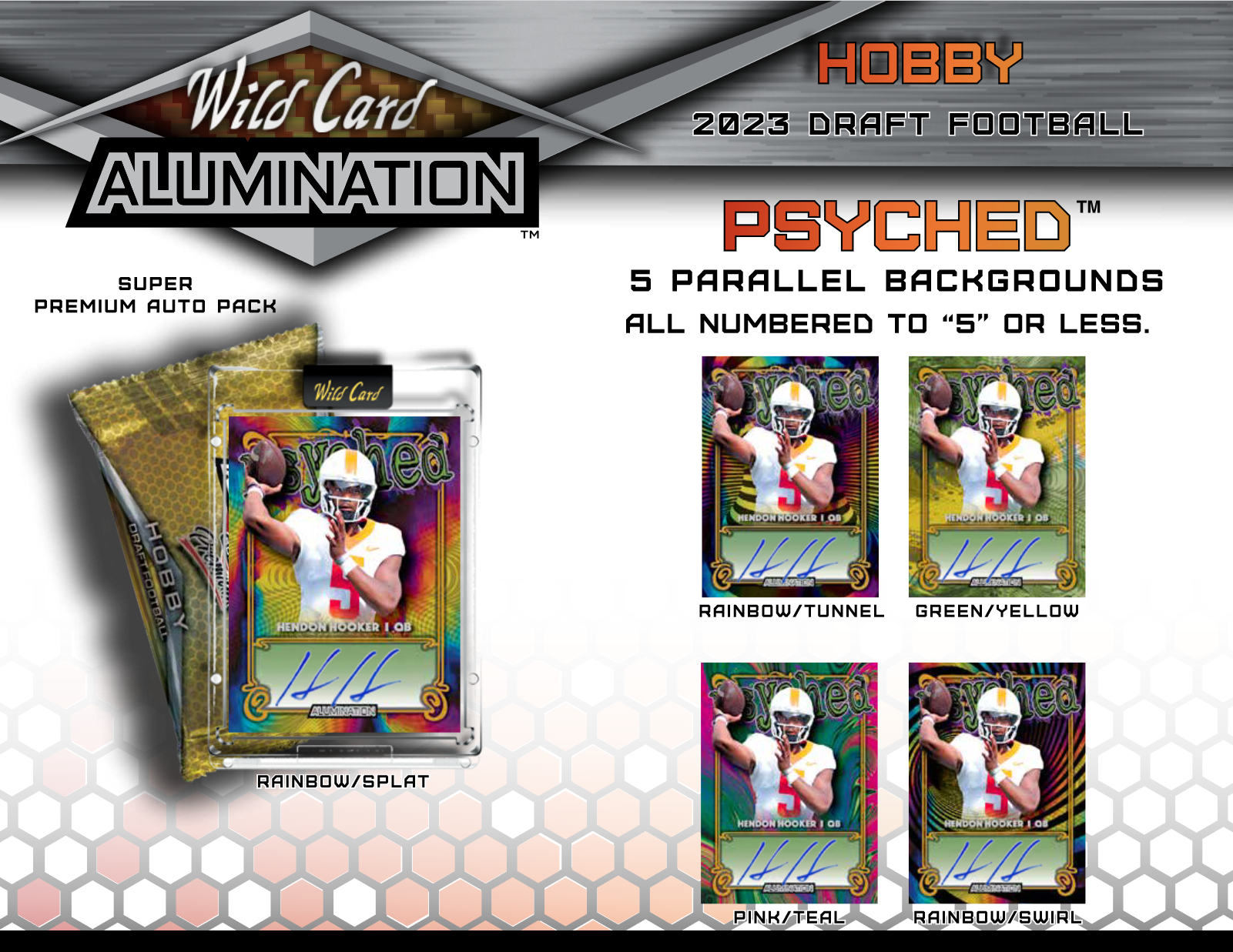 2023 Wild Card Alumination Draft Football Hobby 12 Box Case - Image 10