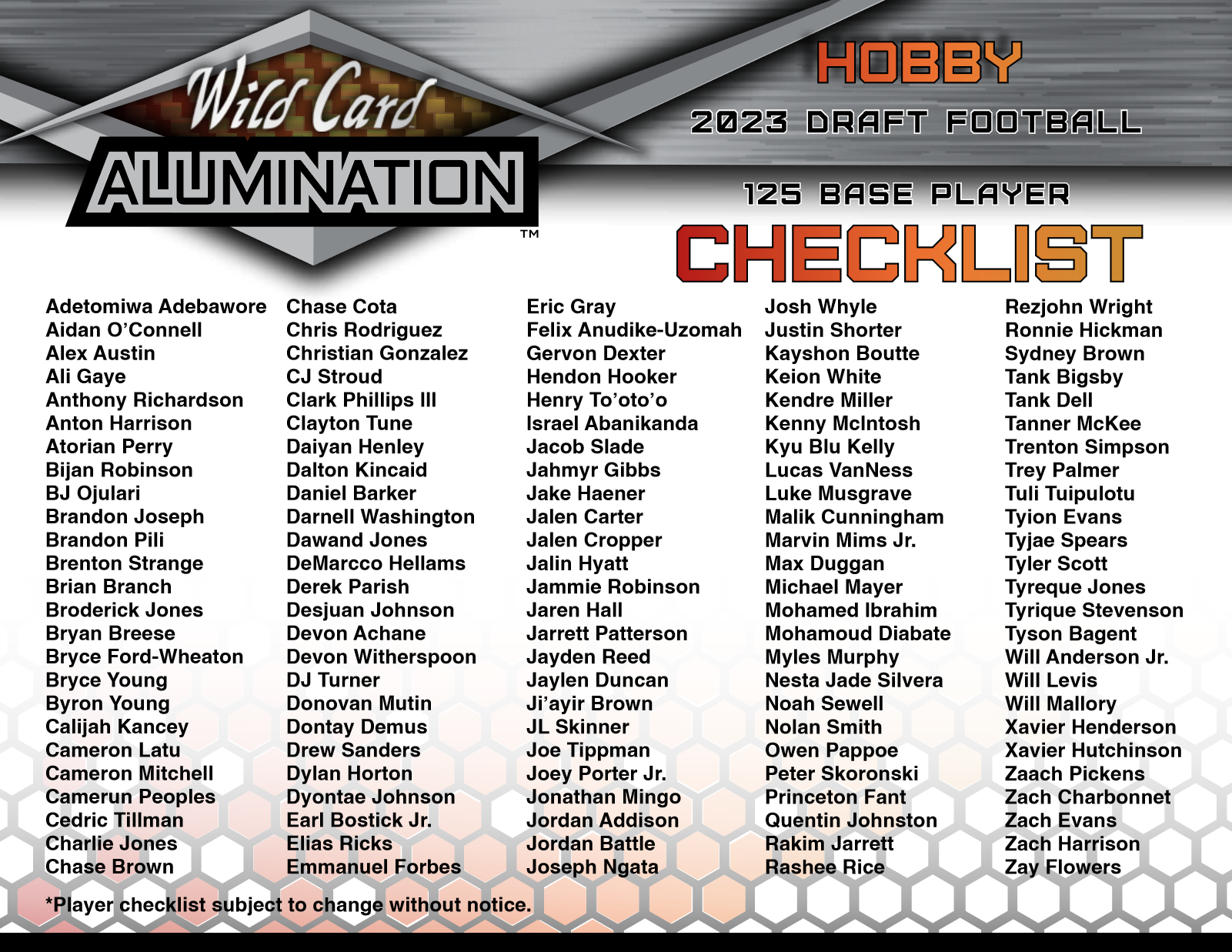 2023 Wild Card Alumination Draft Football Hobby 12 Box Case - Image 11